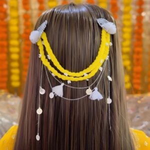 Yellow Braided Tassel Hair Chain ✨