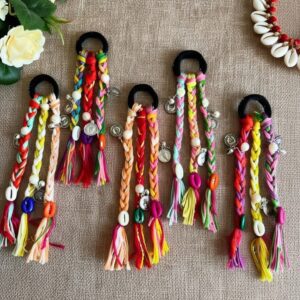 Boho Braided Tassel Hair Ties – Multicolor Festival Collection 🎀✨