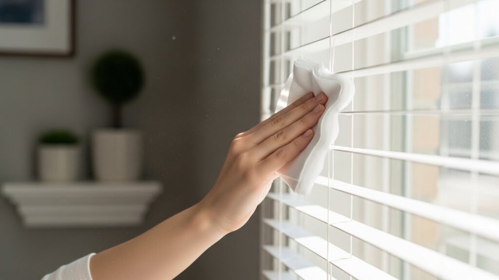 For spotless glass, prepare a solution of equal parts white vinegar and water. Spray it evenly on the surface and wipe in circular motions with a lint-free cloth to achieve a crystal-clear, streak-free finish.