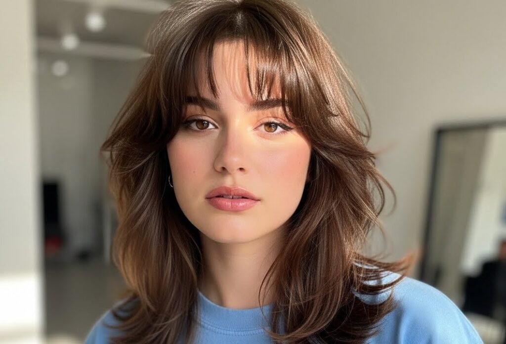 Shoulder-length haircut with soft layers