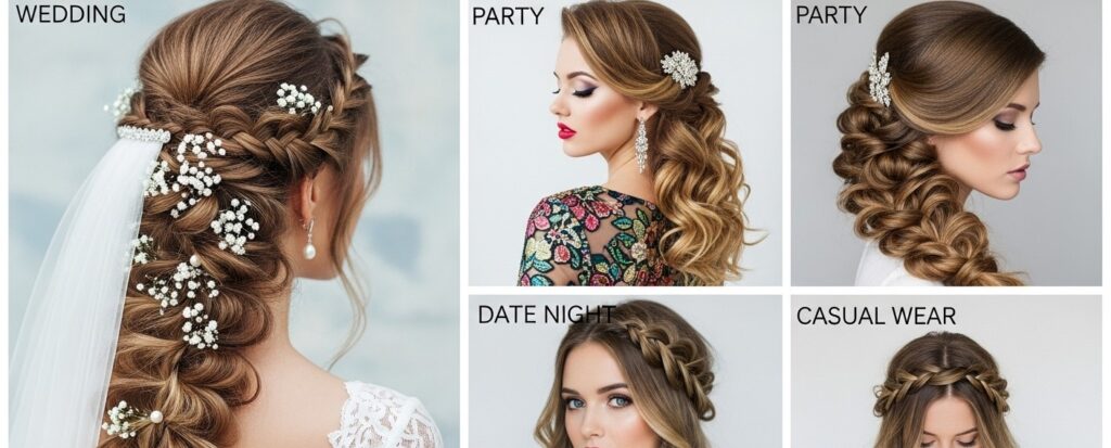 Waterfall waves hairstyle suitable for multiple occasions