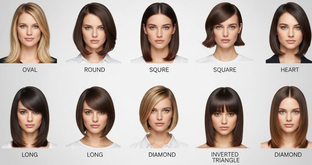 Haircuts for women by face shape