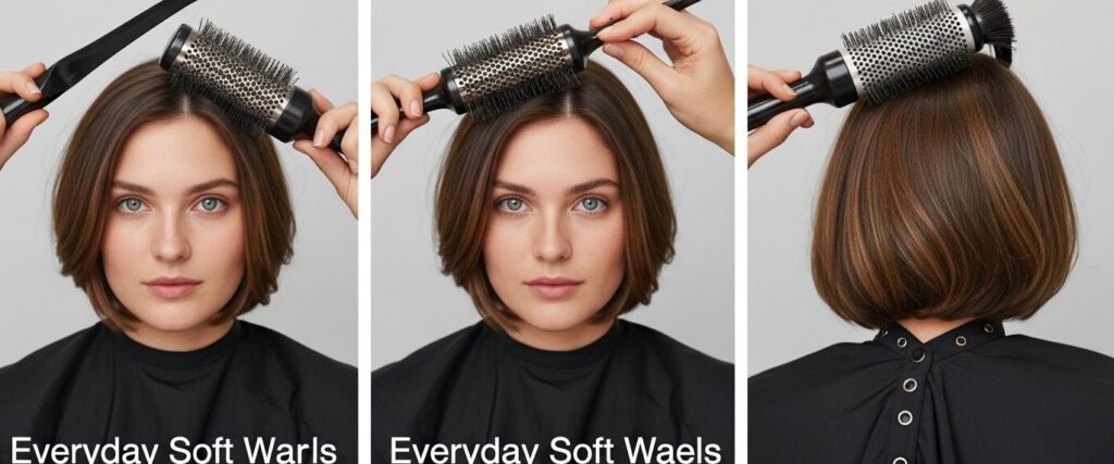 Modernize the 90s bob haircut with minimalist hair accessories