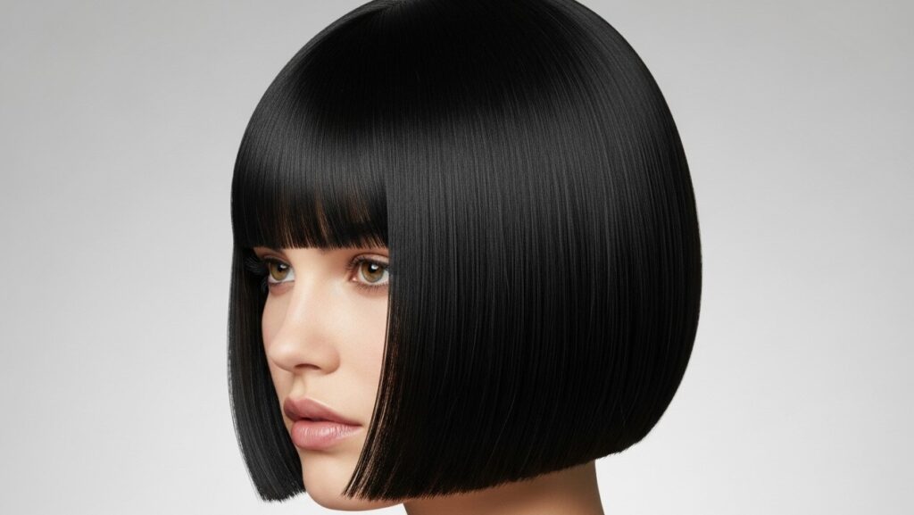 Modernize the 90s bob haircut by updating a classic blunt bob style