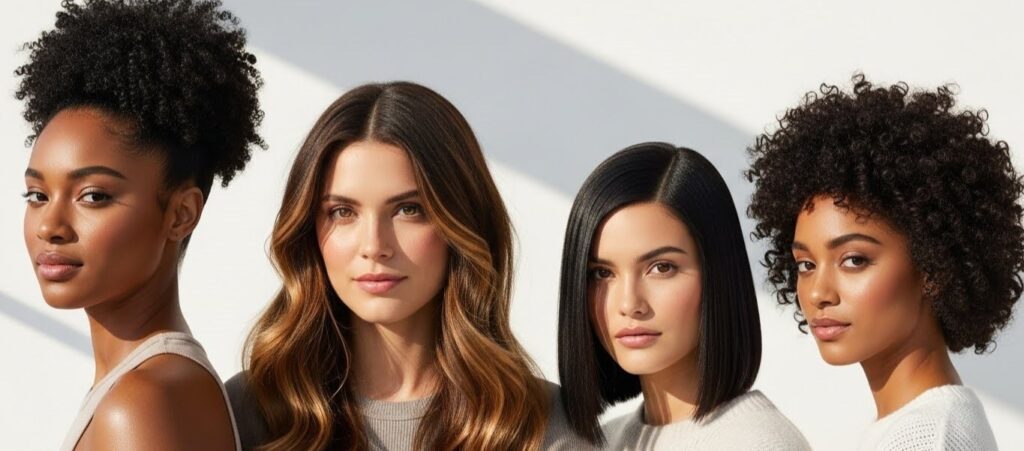 Diverse hairstyles for different hair types, 2026 trend