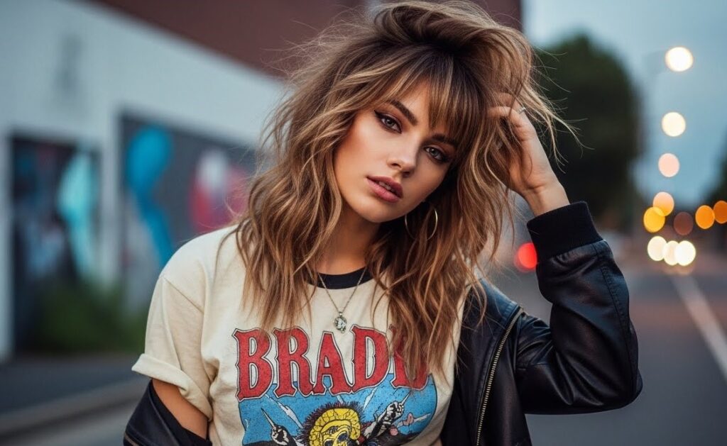 Textured shag wolf cut hairstyle 2026