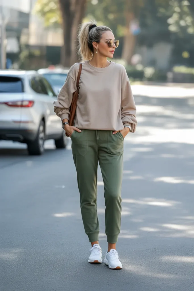 Athleisure Joggers with Cozy Pullover Sweater
