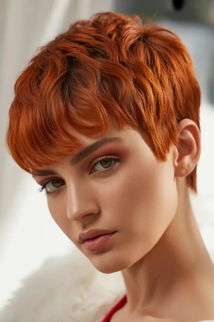 Auburn Red Pixie Cut