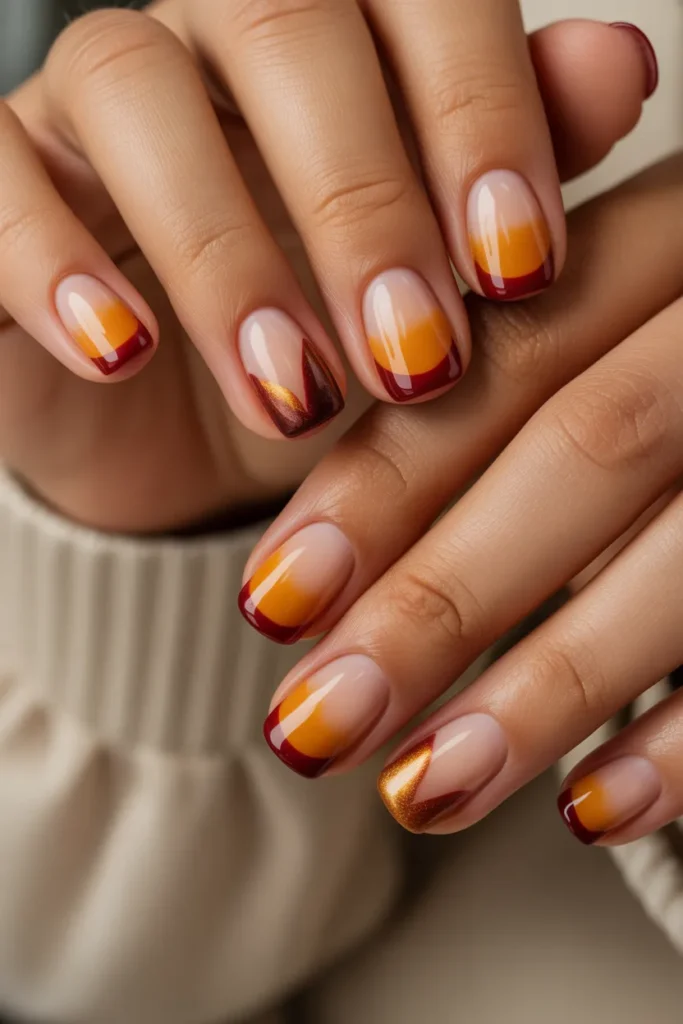 Autumn French Tip Variations