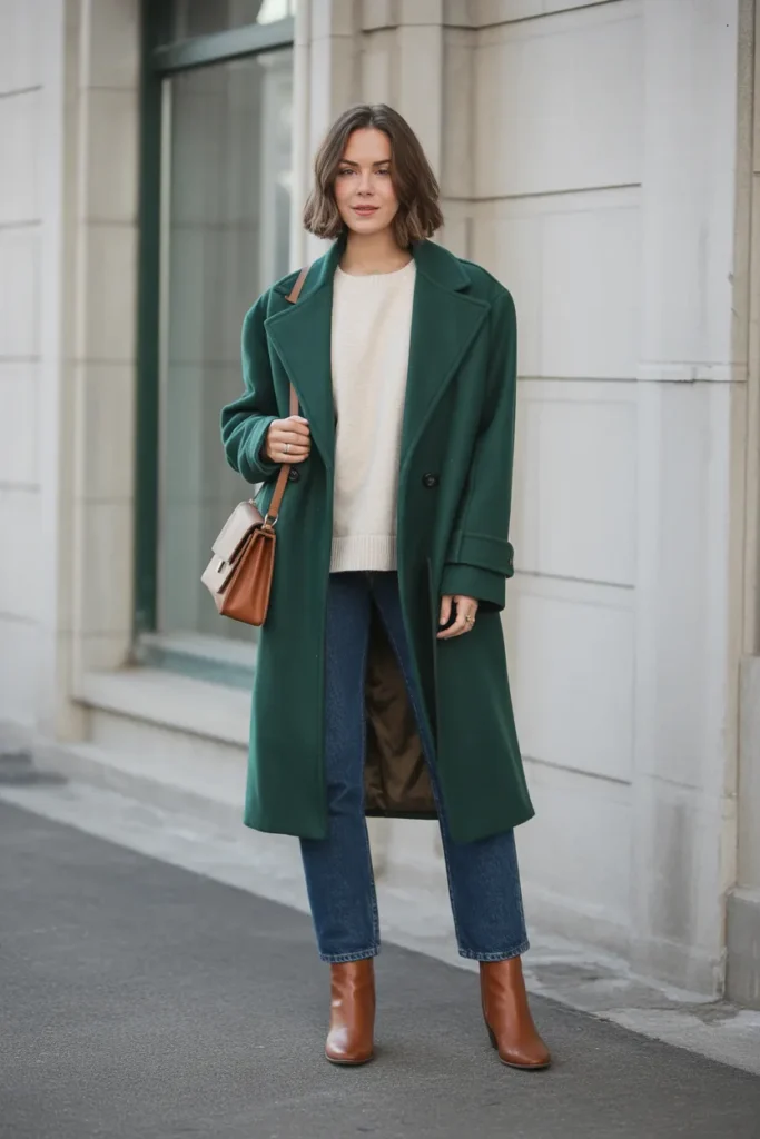 Belted Long Wool Coat Elegance