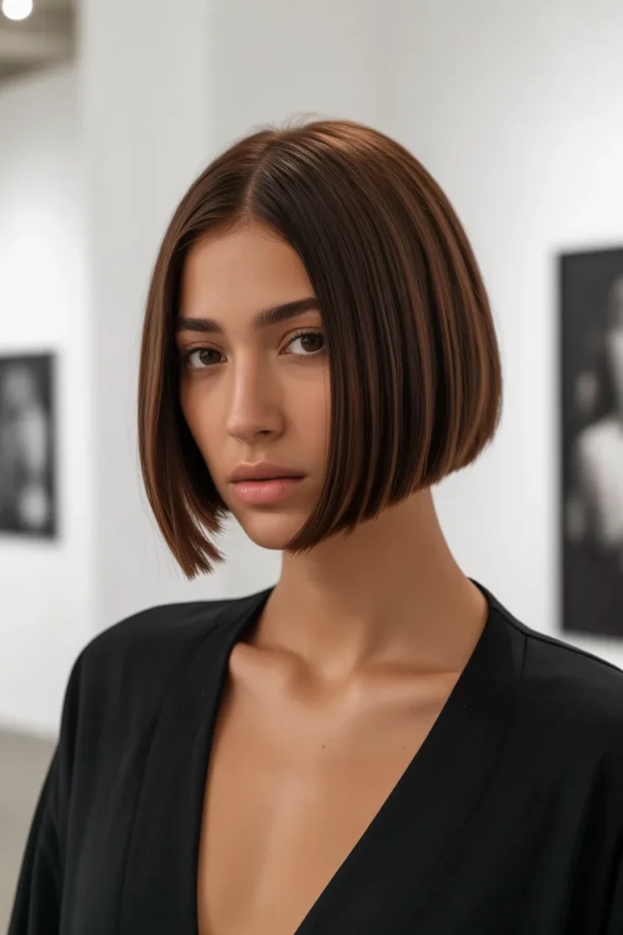 Blunt Lob with Center Part