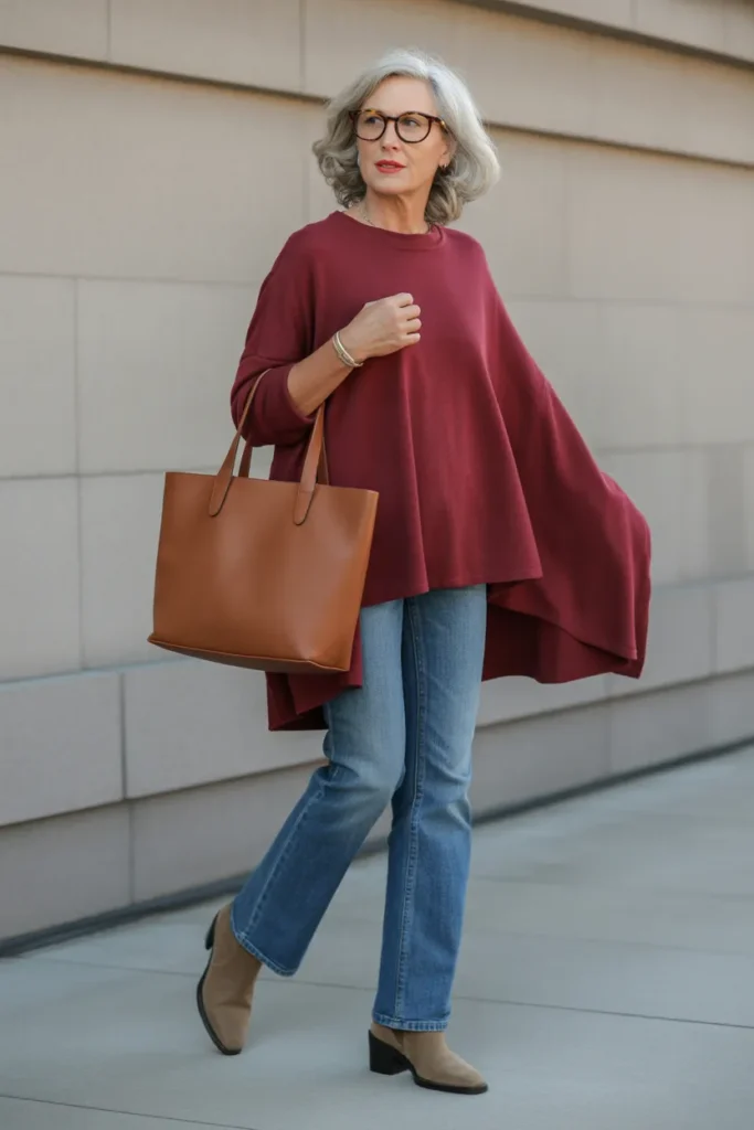 Bootcut Jeans with Cozy Tunic Sweater