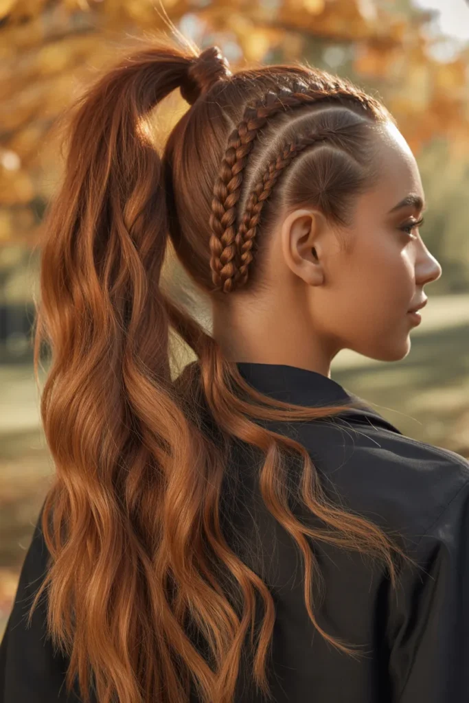 Braided Ponytail with Volume