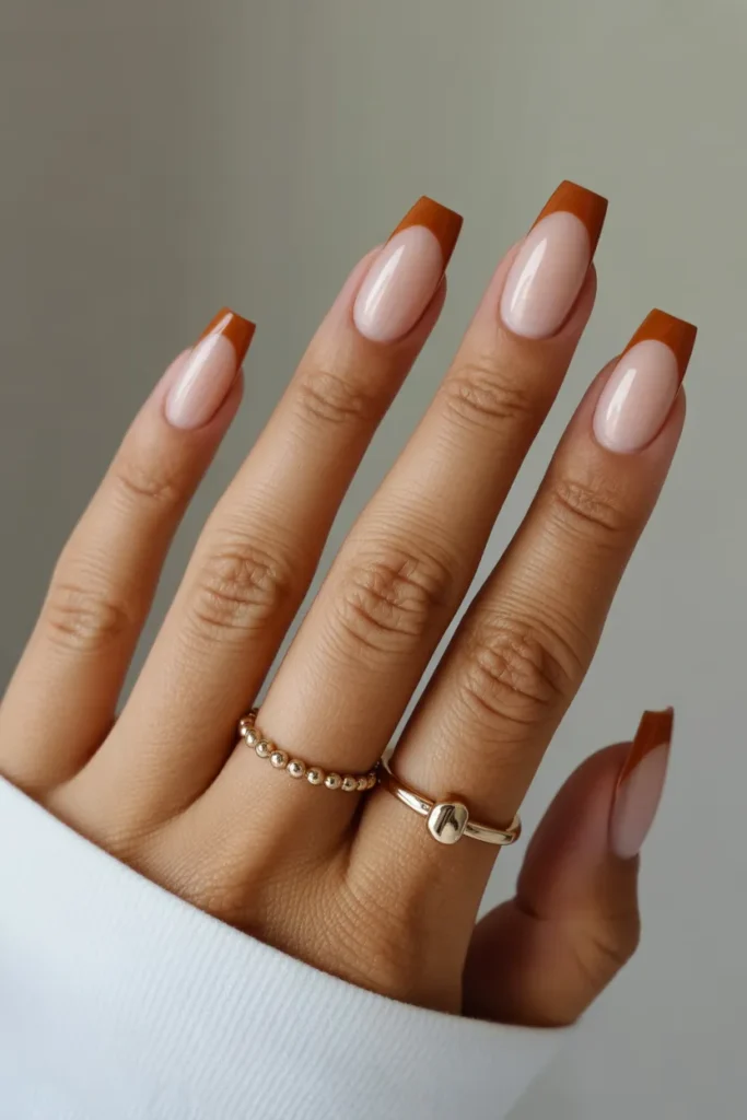 Caramel Nude French Tips