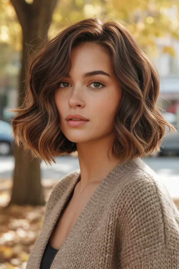 Chin-Length Wavy Bob