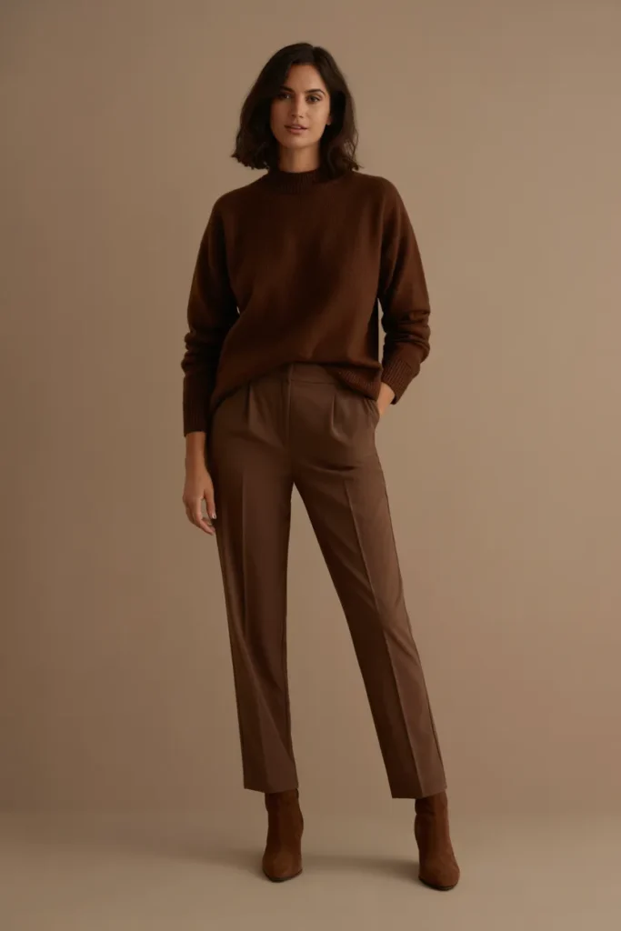 Chocolate Brown Monochrome Look