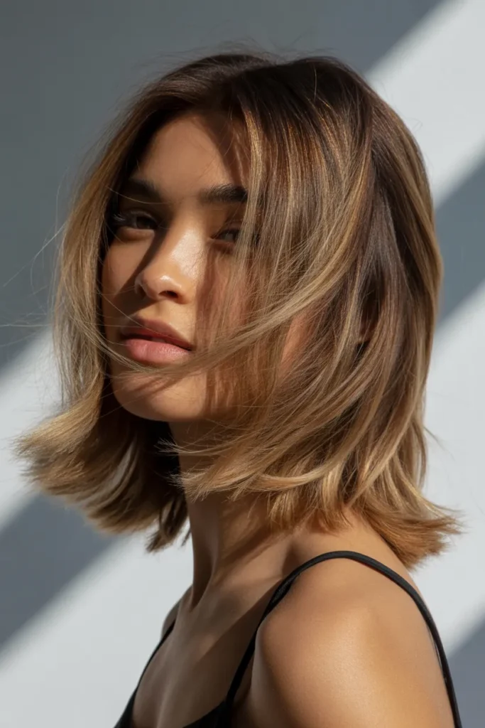 Choppy Shoulder-Length Cut