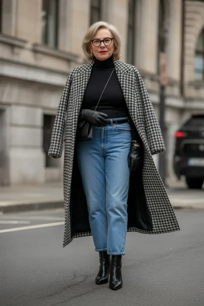 Classic Jeans with Statement Coat