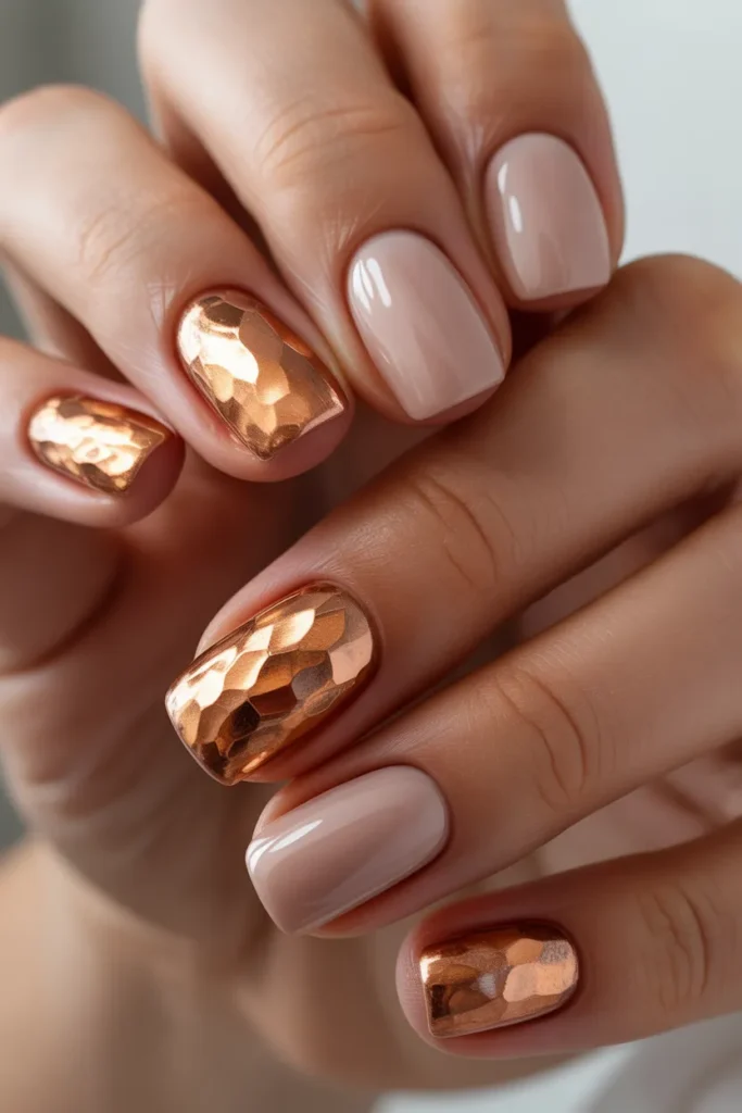 Copper Foil Accent Nails