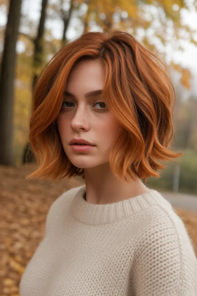 Copper Toned Textured Bob