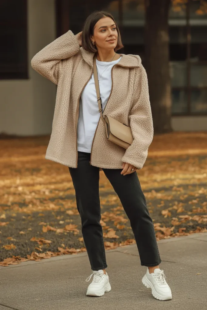 Cozy Teddy Bear Jacket with Basics