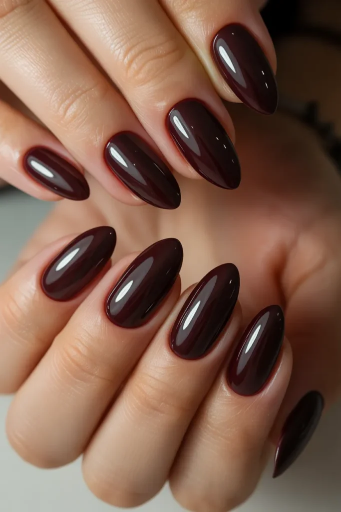 Best Fall Nail Colors 2026 Deep Burgundy Elegance