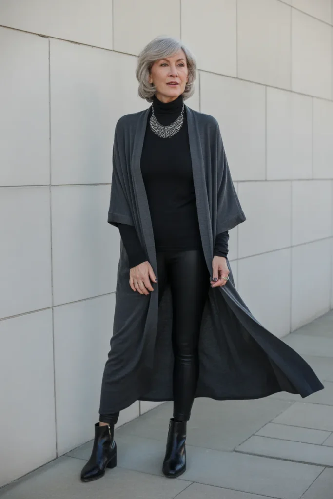 Duster Cardigan with Fitted Basics