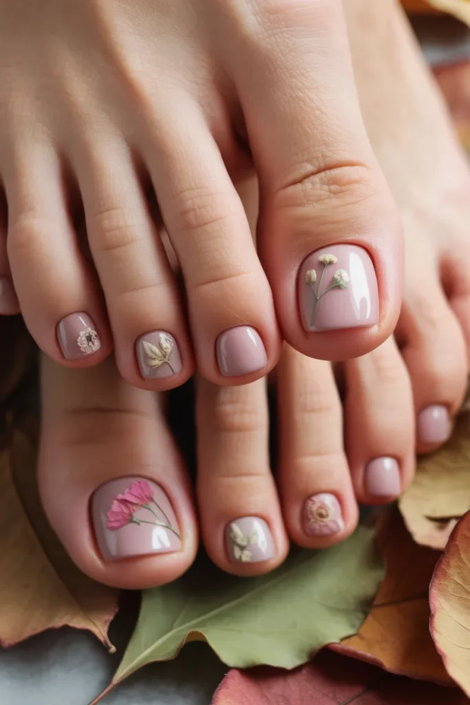 Dusty Rose with Dried Flowers