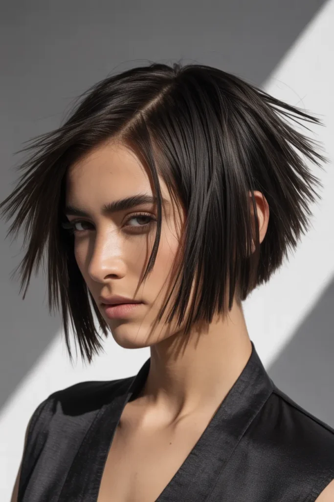 Edgy Razor Cut Bob