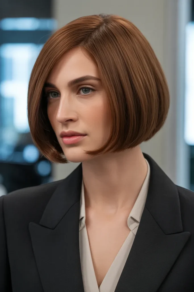 Elegant Bob with Tucked Ends