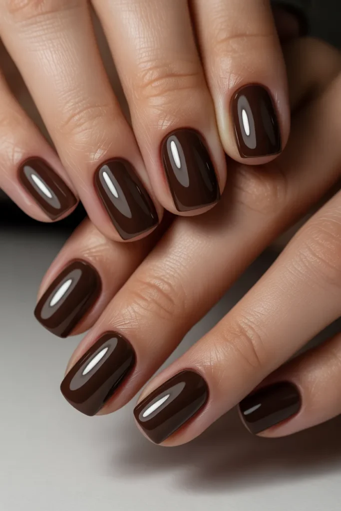 Espresso Brown Matte with Glossy Tips