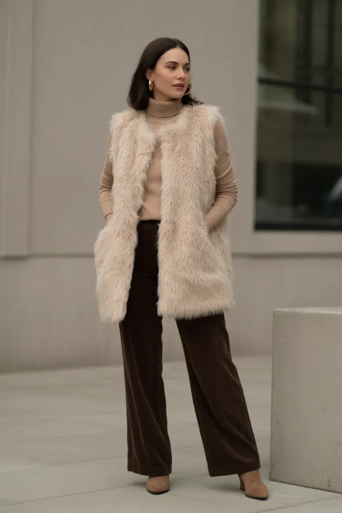 Faux Fur Vest Styling