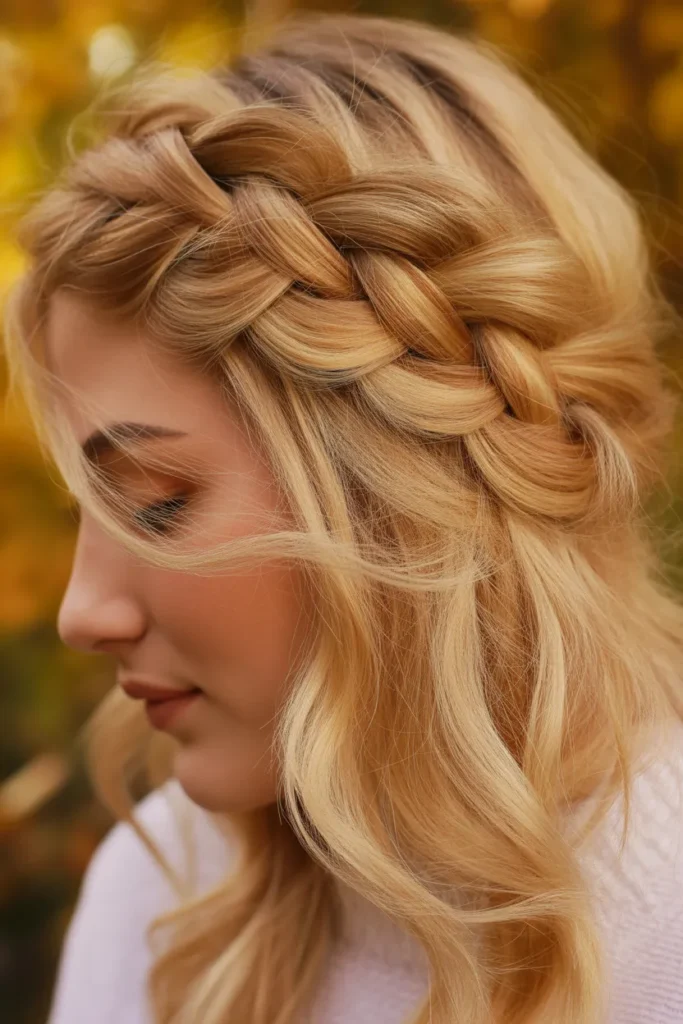 Golden Blonde Braided Crown