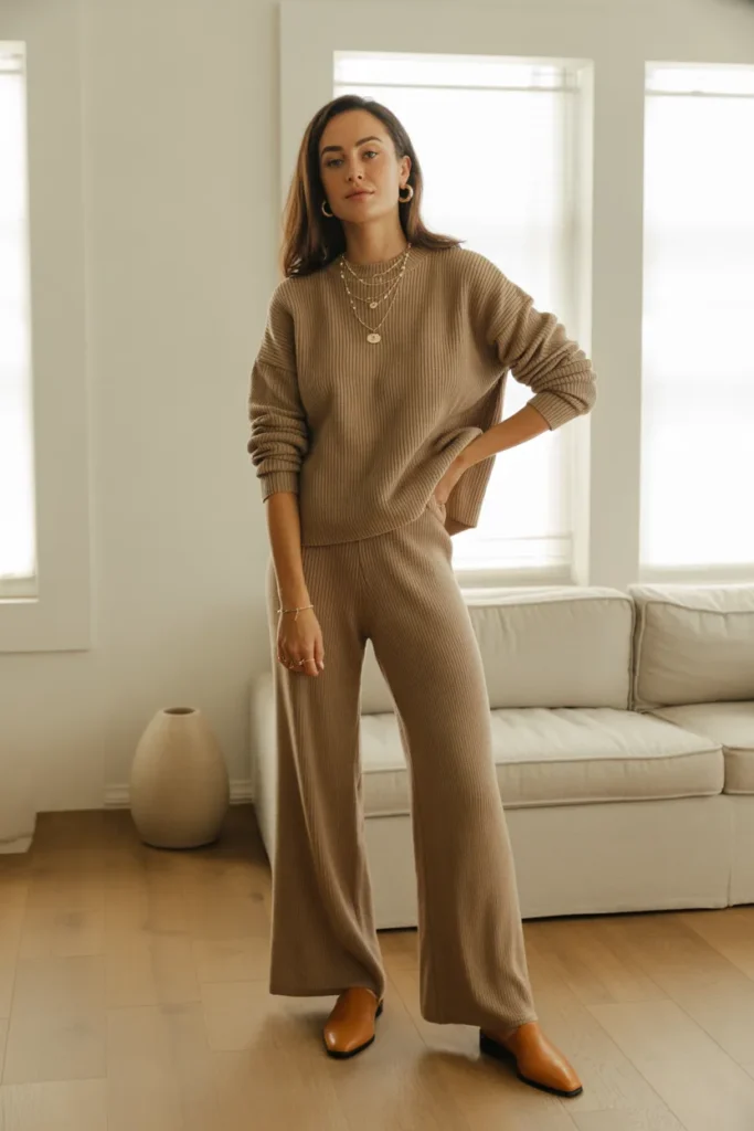 Knit Matching Set Outfit