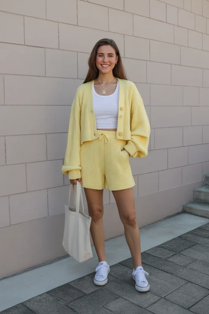 Knit Matching Set in Pastels