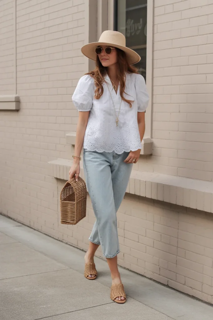 Knit Tank with Paper Bag Shorts