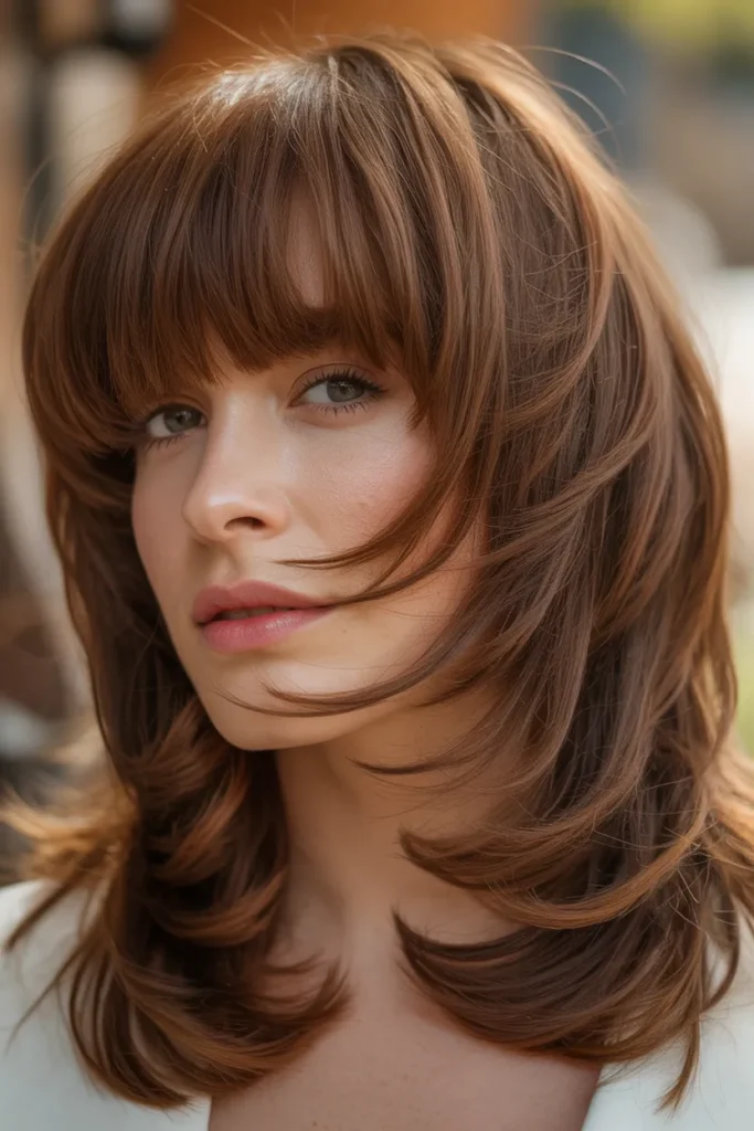 Layered Shag with Full Bangs