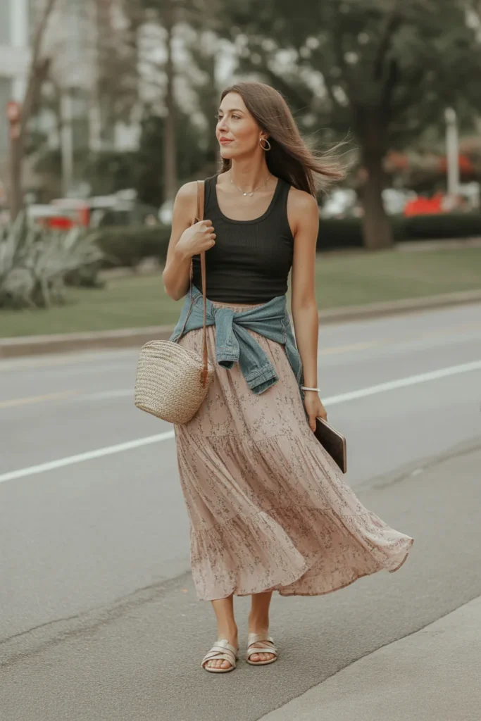 Maxi Skirt with Fitted Tank
