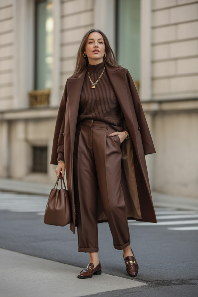 Monochrome Chocolate Brown Ensemble