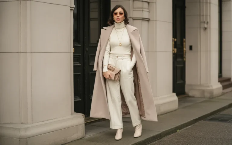 Monochrome Cream Winter Ensemble