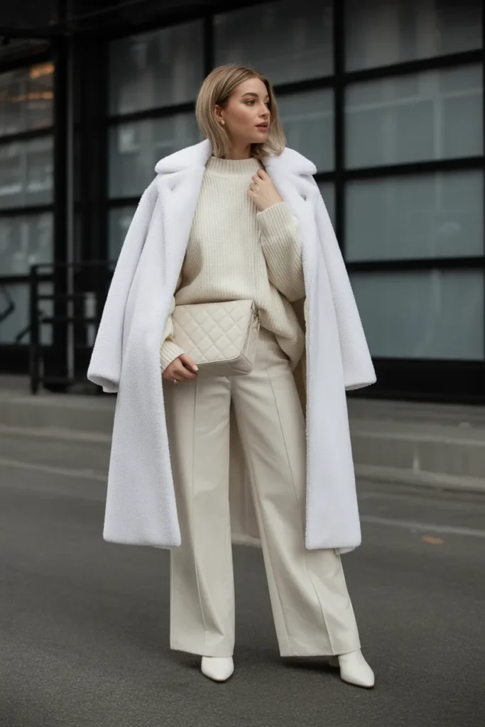 Monochrome Winter White Statement Look