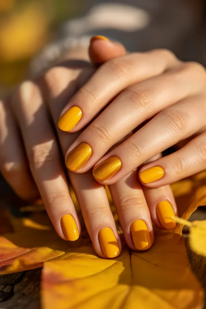 Mustard Yellow Statement Nails