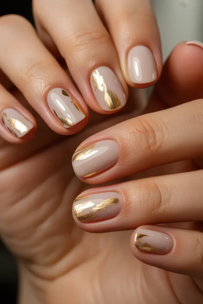 Nude with Gold Accents