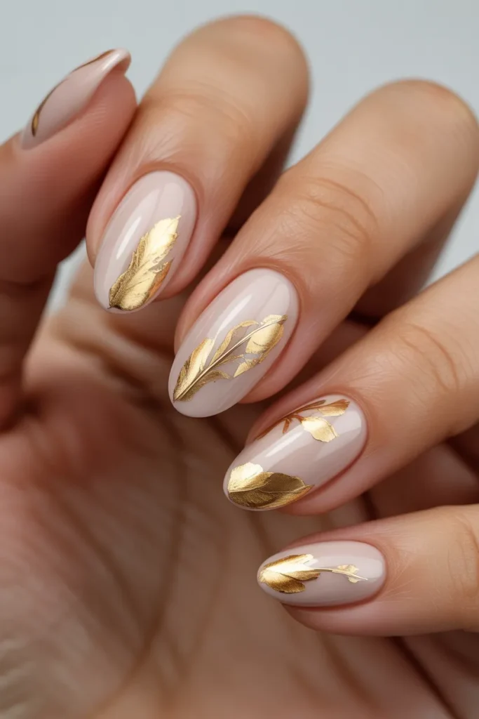 Nude with Gold Leaf Details