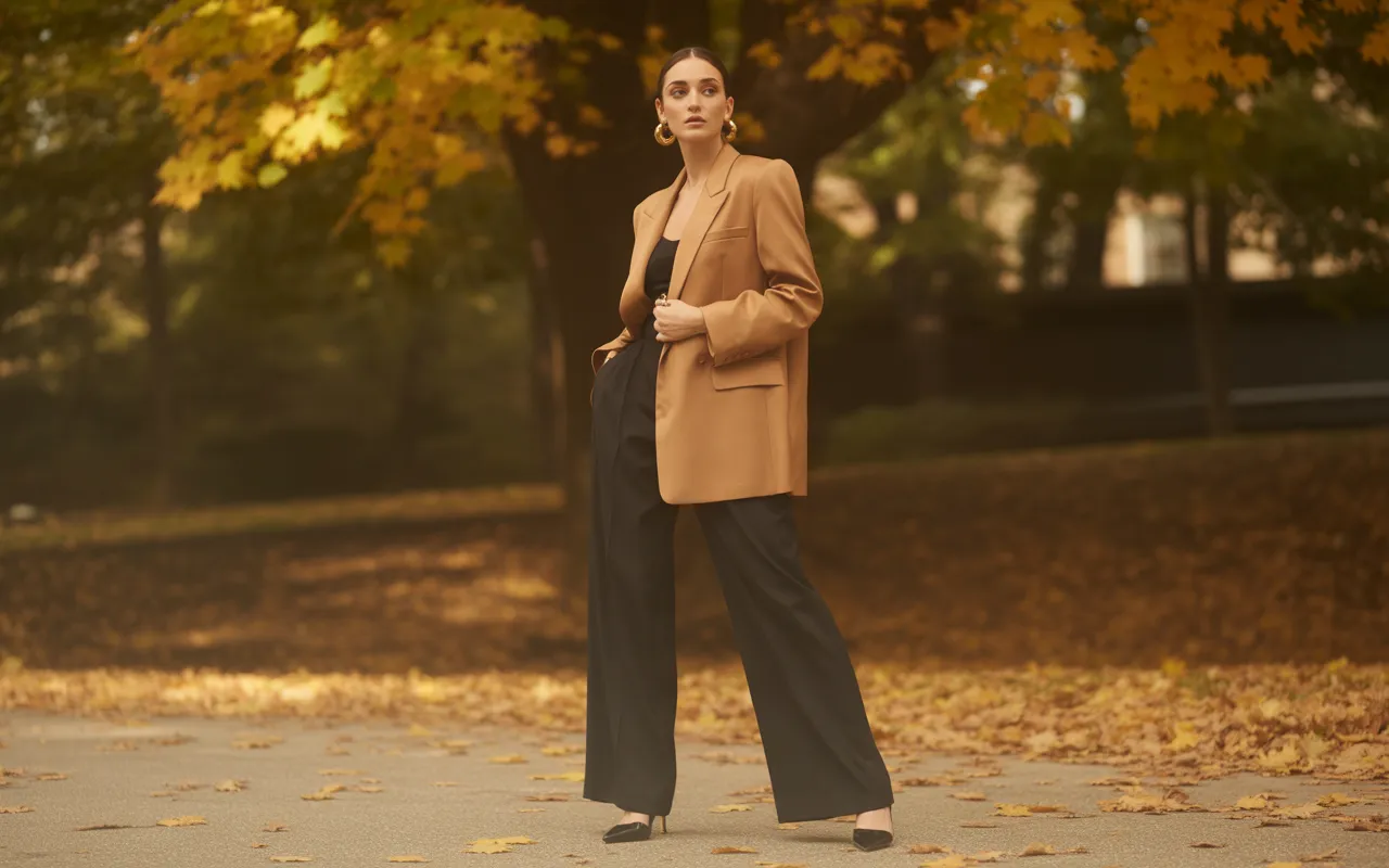 versized Blazer with Wide-Leg Trousers