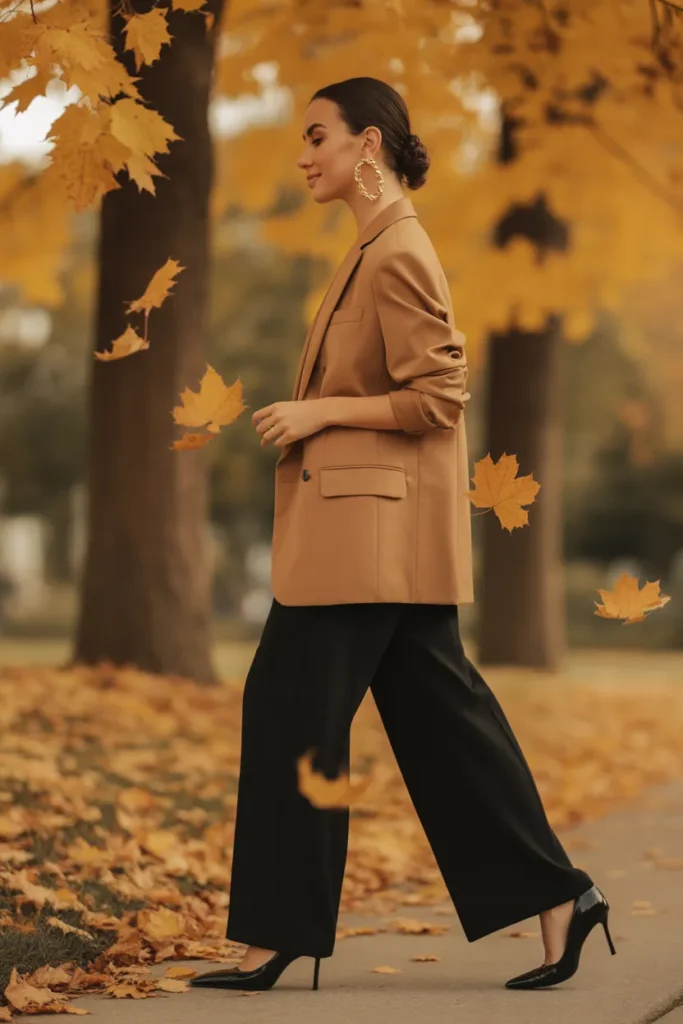 Oversized Blazer with Wide-Leg Trousers