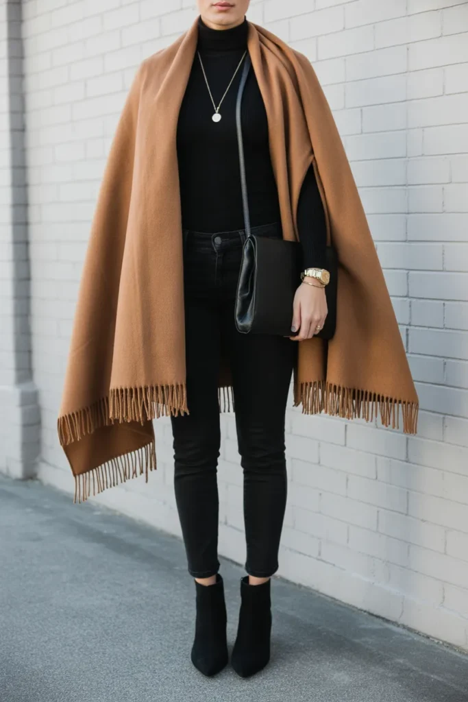 Oversized Scarf As Statement Piece