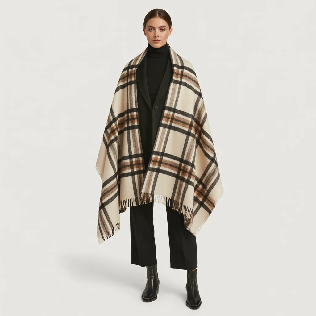 Oversized Scarf Styling with Simple Layers