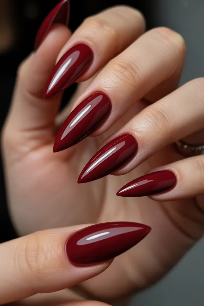 Oxblood Red Glossy Drama