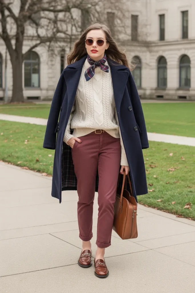 Peacoat with Collegiate Style